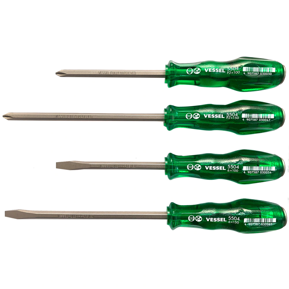 Vessel ไขควงแกนทะลุ Powergrip No.5504