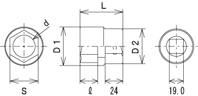 FPC ลูกบ๊อกรู 3/4" 6 เหลี่ยมสั้น (6S-H) - Image 2